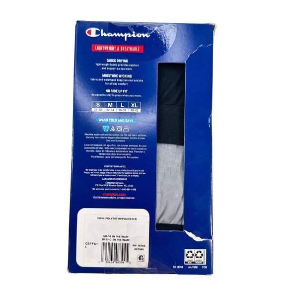 Lot of 4 Champion Men's Boxer Briefs Size Large Black Gray New In Package - Picture 2 of 7